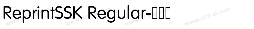 ReprintSSK Regular字体转换 ReprintSSK Regular字体转换